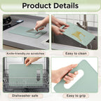 3 Pcs Small Cutting Boards for Small Kitchen, Thin Plastic Cutting Board Set with Easy Grip Handle