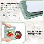 3 Pcs Small Cutting Boards for Small Kitchen, Thin Plastic Cutting Board Set with Easy Grip Handle
