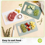 3 Pcs Small Cutting Boards for Small Kitchen, Thin Plastic Cutting Board Set with Easy Grip Handle