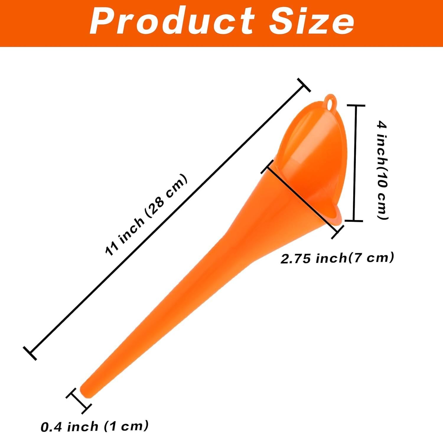 4 Pcs Plastic Long Neck Oil unnel or Change, Multi-unction Long or Transmission luid Automotive unnels, Car Water Diesel uel Kerosene Liquids Engine Oil unnel Set
