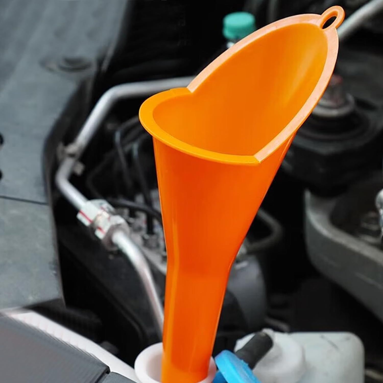 4 Pcs Plastic Long Neck Oil unnel or Change, Multi-unction Long or Transmission luid Automotive unnels, Car Water Diesel uel Kerosene Liquids Engine Oil unnel Set
