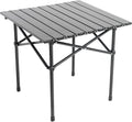 Portable Camping Table Folding Side Table Aluminum Lightweight Table with Carry Bag for Outdoor Cooking Hiking Picnics BBQ Travel (Black)