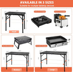 Camping Table with Mesh Desktop, Lightweight & Portable Small Folding Grill Table