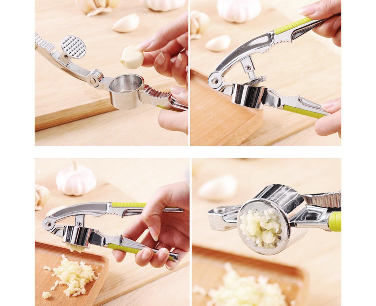 Kitchen Portable Manual Food Garlic Press Grinder Crusher Masher Walnut Cracker for Home Use
