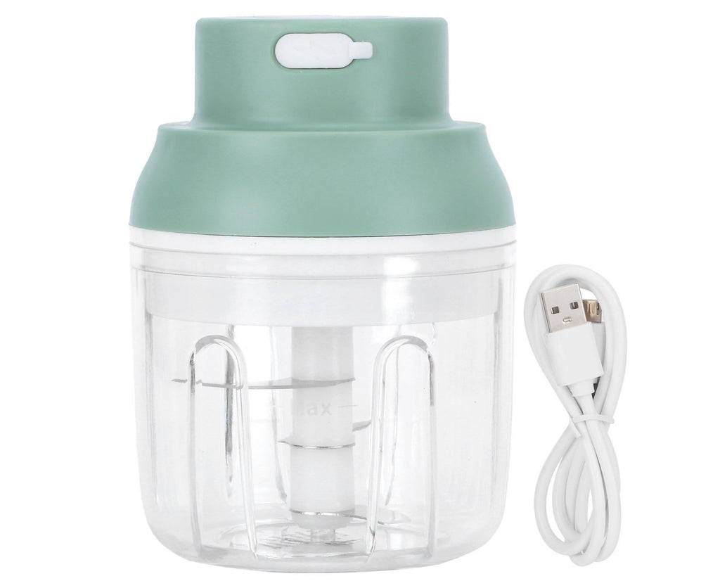 Mini Vegetable Cutter 250ml Electric Garlic Masher Crusher Grinder Kitchen AccessoryGreen