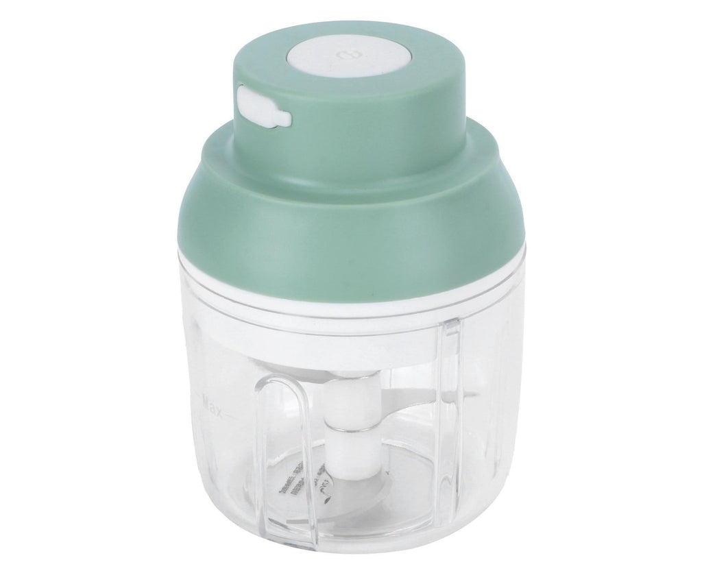 Mini Vegetable Cutter 250ml Electric Garlic Masher Crusher Grinder Kitchen AccessoryGreen