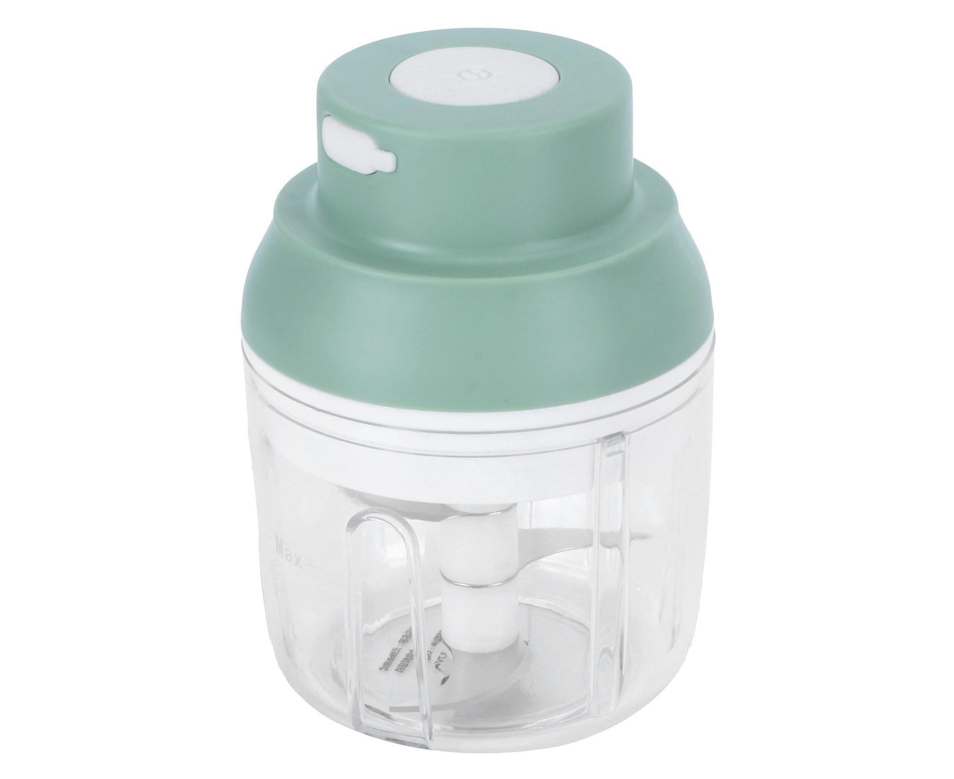 Mini Vegetable Cutter 250ml Electric Garlic Masher Crusher Grinder Kitchen AccessoryGreen