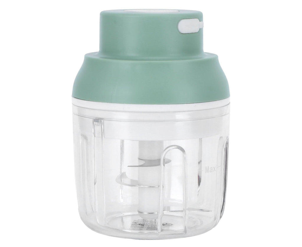 Mini Vegetable Cutter 250ml Electric Garlic Masher Crusher Grinder Kitchen AccessoryGreen