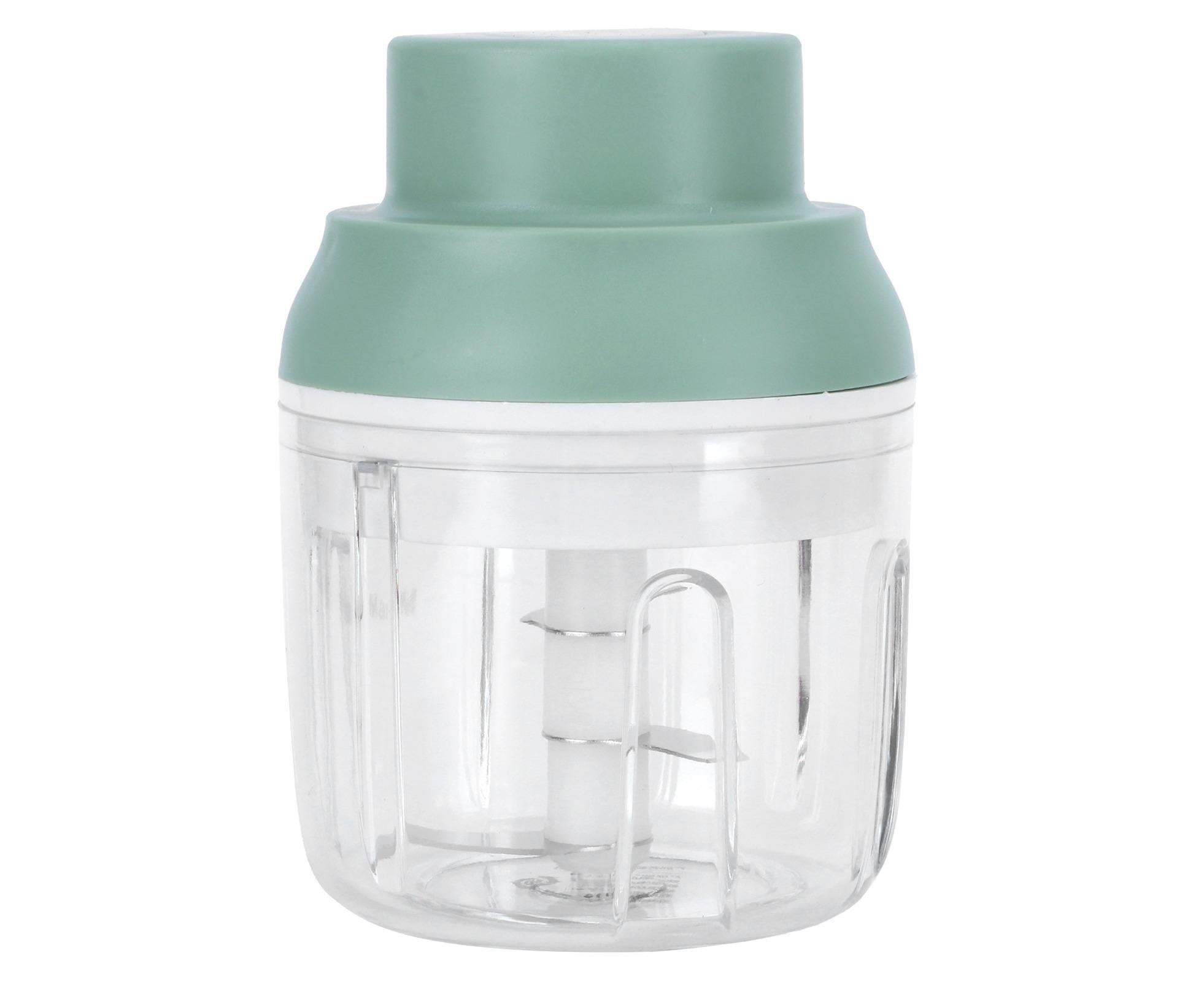 Mini Vegetable Cutter 250ml Electric Garlic Masher Crusher Grinder Kitchen AccessoryGreen