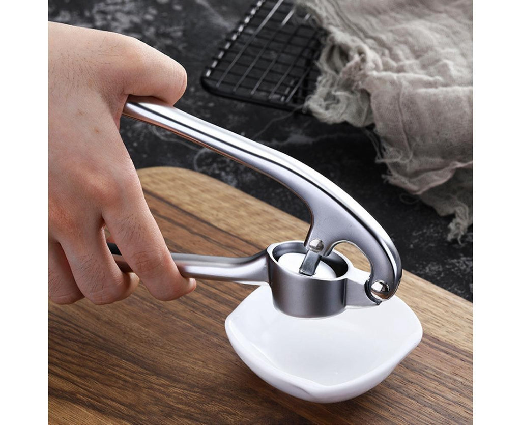 Professional Multi Function Kitchen Zinc Alloy Manual Garlic Press Crusher Tool