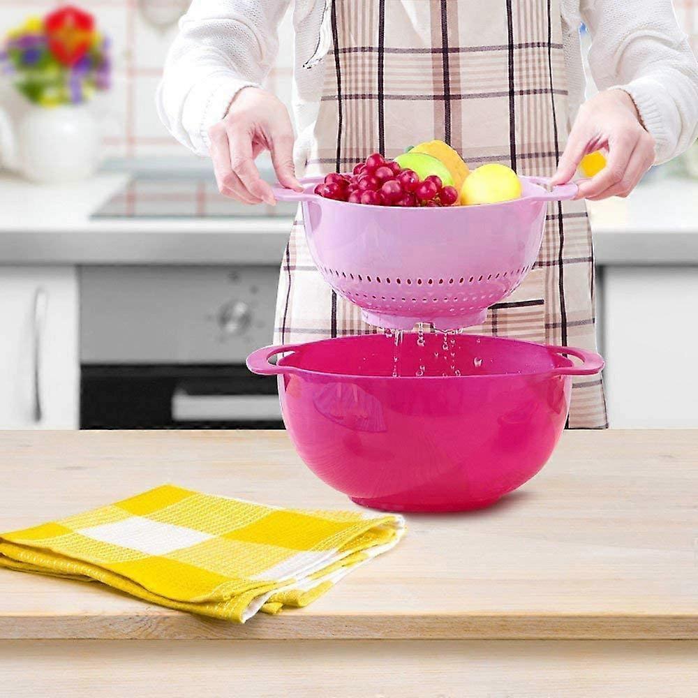 10-Piece Mixing Bowl Set with Colander, Measuring Cup & Spoon