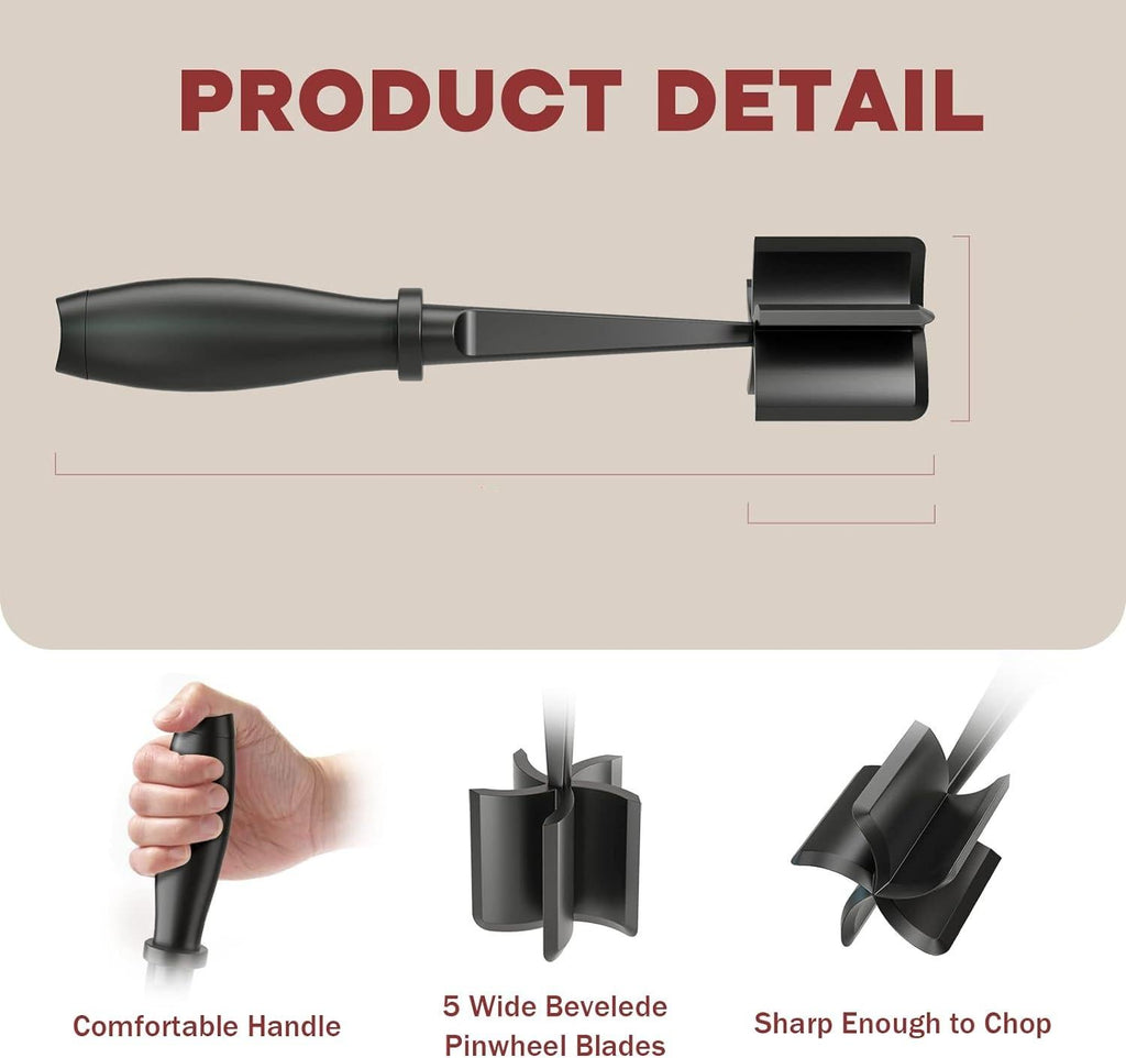 Meat Grinder, Hamburger Grinder, Masher and Burger Masher Premium Heat Resistant Burger Meat Grinder