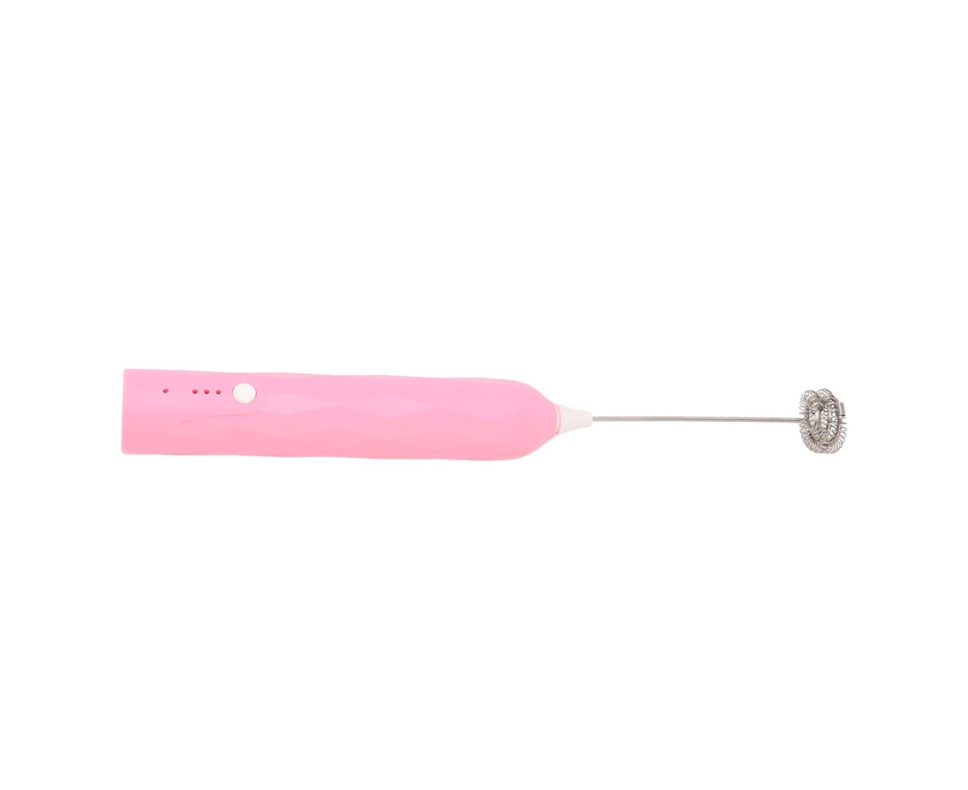 Small Household Egg Beater, Mini Multifunctional Handheld Electric Stirrer, Foam Maker, Whisk, Cordless Milk & Coffee Foamer, Pink