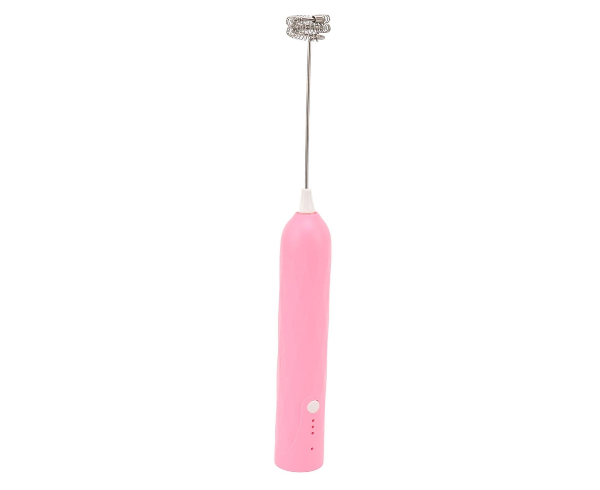 Small Household Egg Beater, Mini Multifunctional Handheld Electric Stirrer, Foam Maker, Whisk, Cordless Milk & Coffee Foamer, Pink