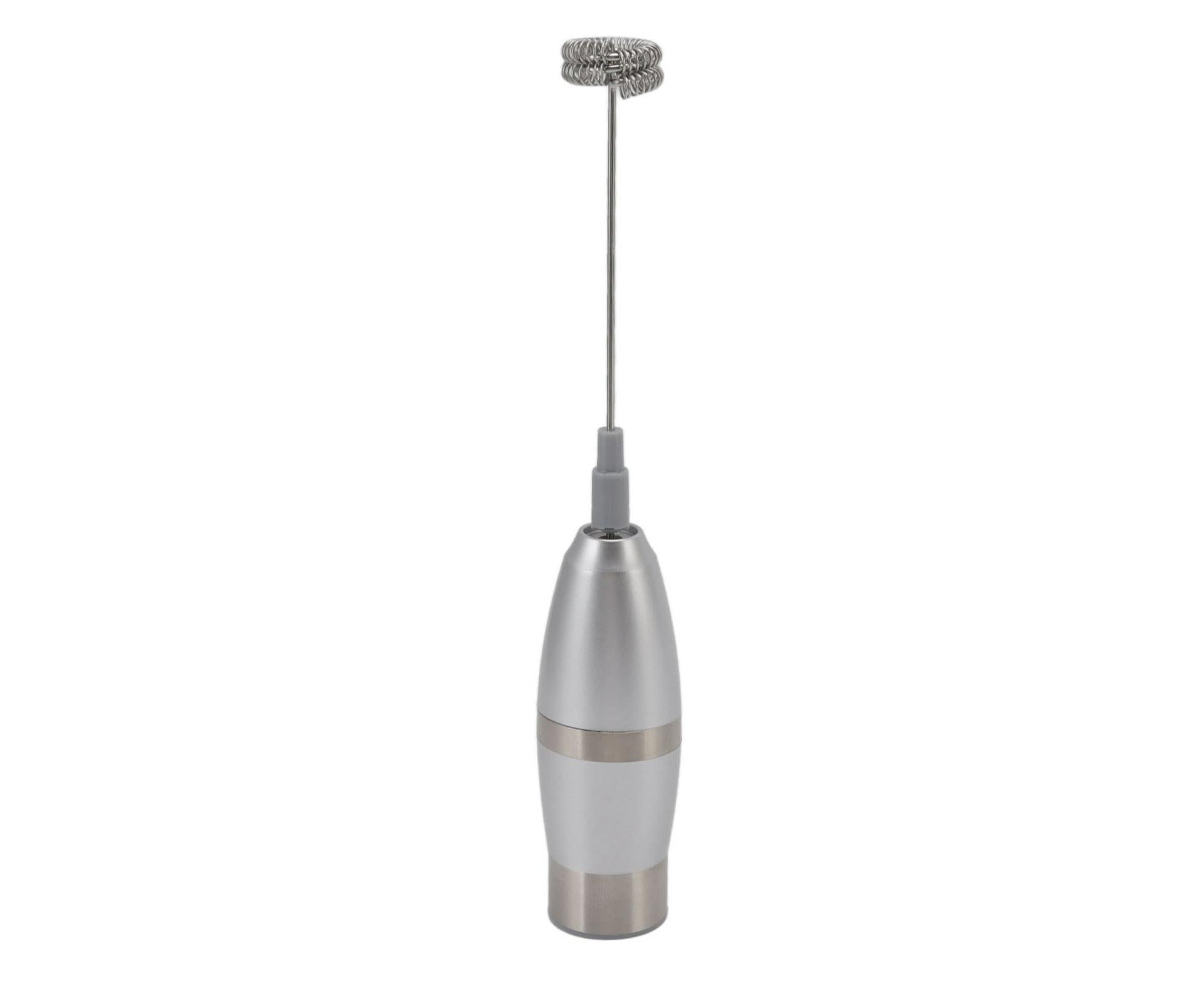 Electric Milk Frother, Handheld Battery Operated Drink Mixer, Portable Eggbeater with Stainless Steel Whisk