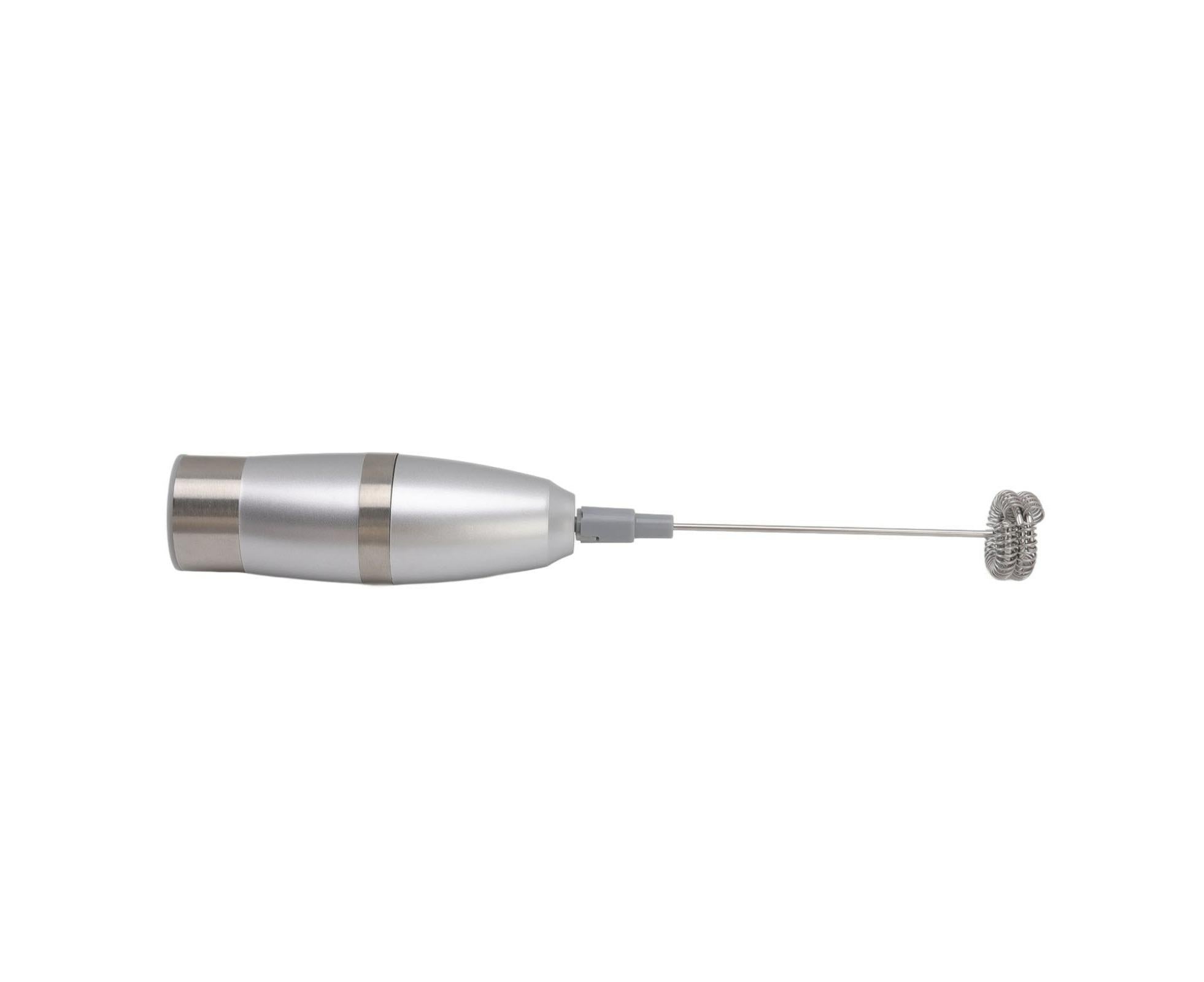 Electric Milk Frother, Handheld Battery Operated Drink Mixer, Portable Eggbeater with Stainless Steel Whisk
