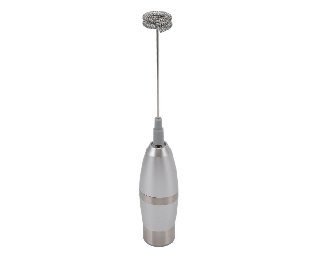 Electric Milk Frother, Handheld Battery Operated Drink Mixer, Portable Eggbeater with Stainless Steel Whisk
