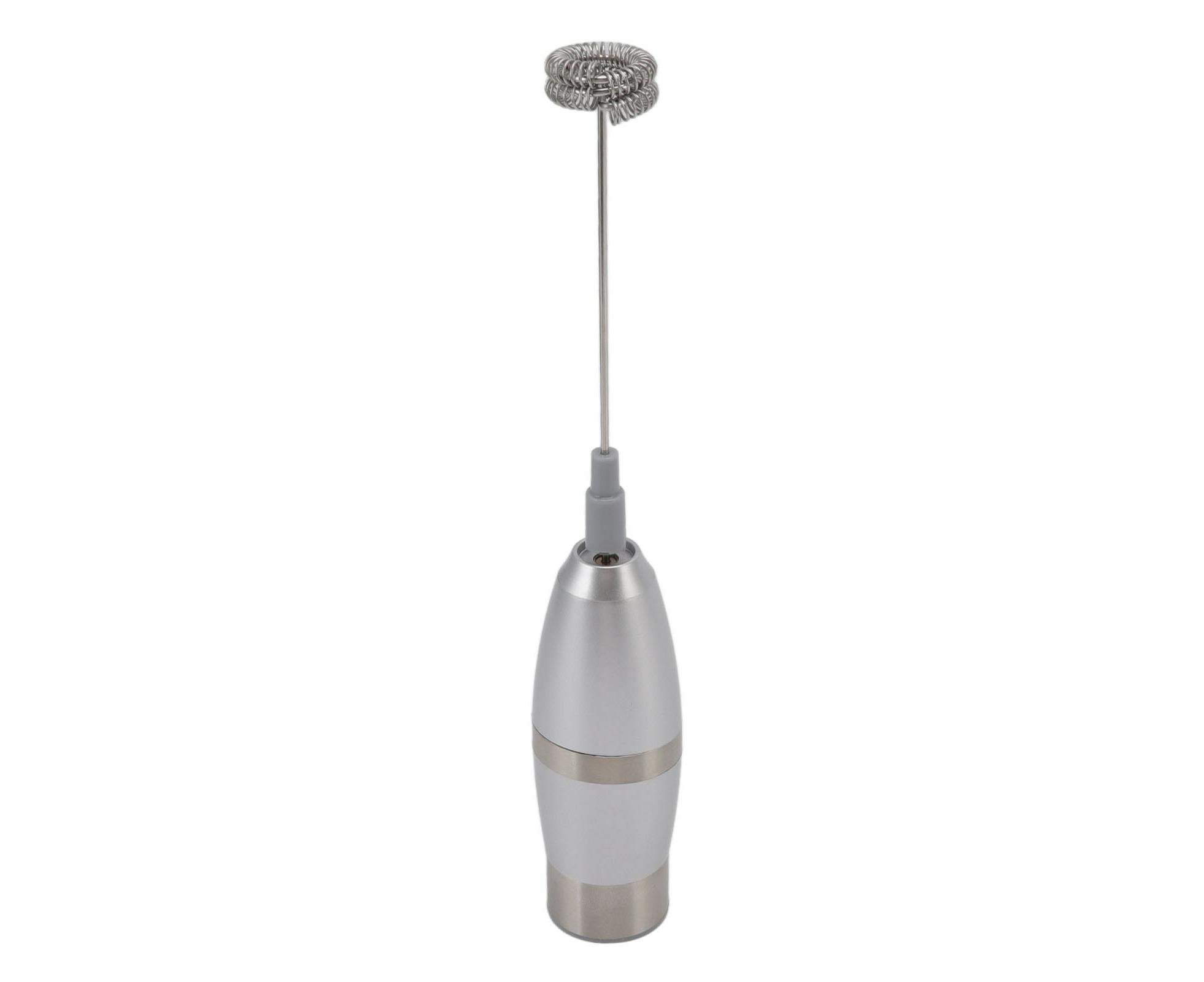 Electric Milk Frother, Handheld Battery Operated Drink Mixer, Portable Eggbeater with Stainless Steel Whisk