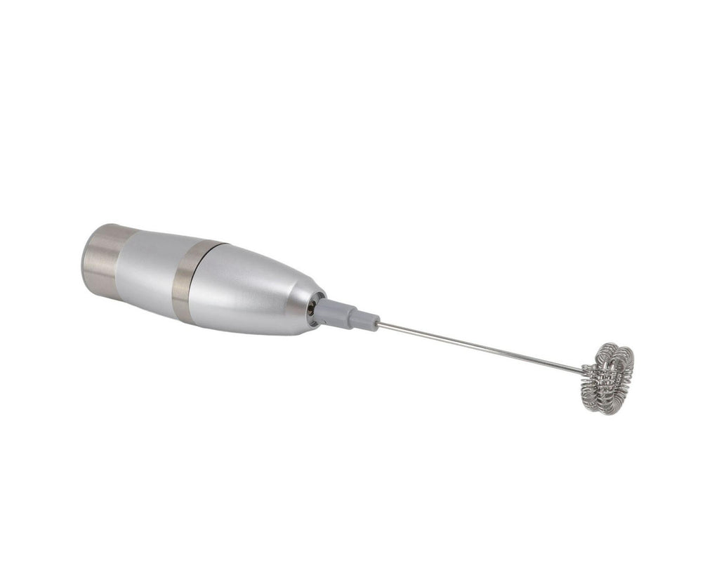Electric Milk Frother, Handheld Battery Operated Drink Mixer, Portable Eggbeater with Stainless Steel Whisk