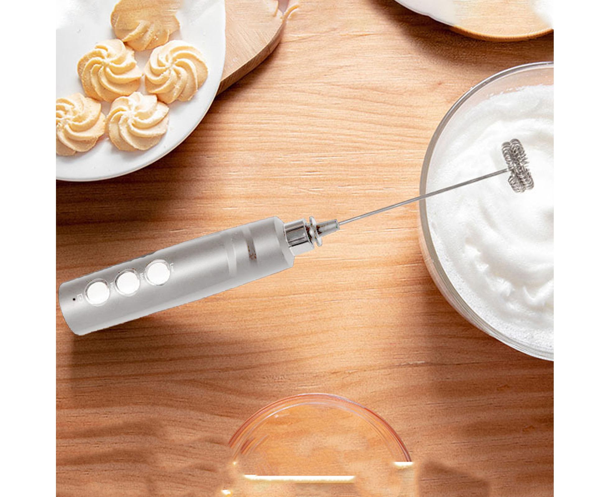 Handheld Milk Frother, Powerful High-Speed USB Rechargeable, Whisk Drink Mixer for Coffee, Matcha & Hot Chocolate