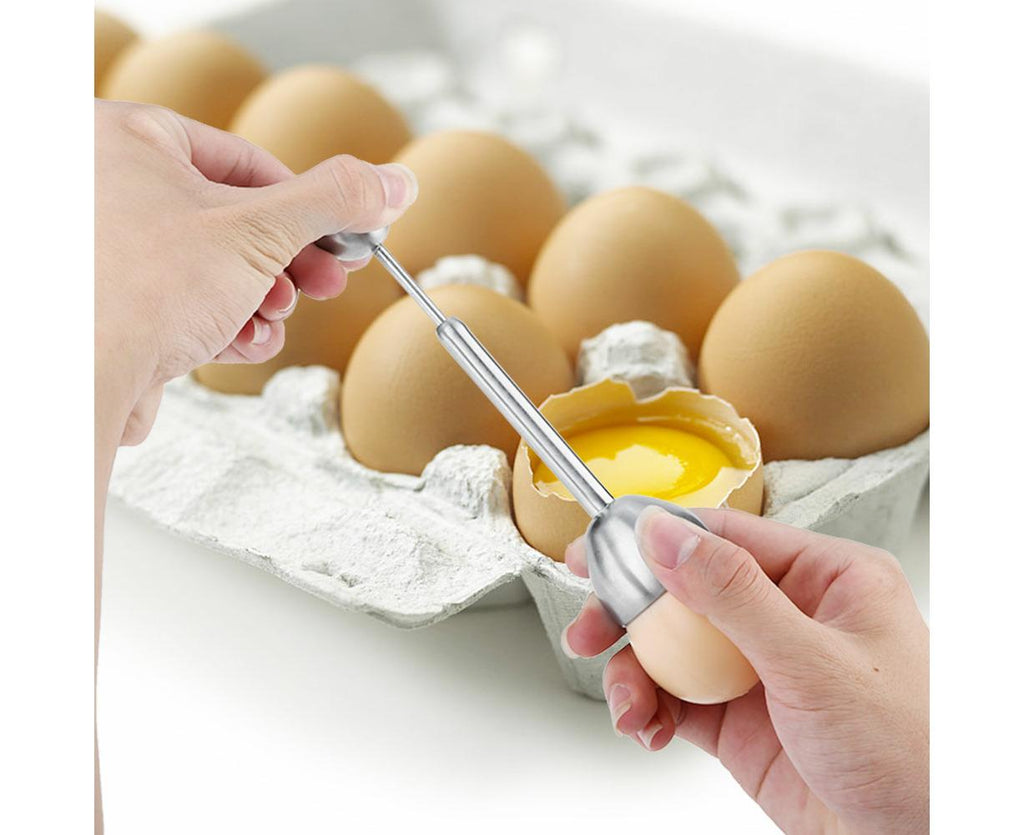 Stainless Steel Egg Cutter, Topper & Cracker for Soft & Hard Boiled Eggs