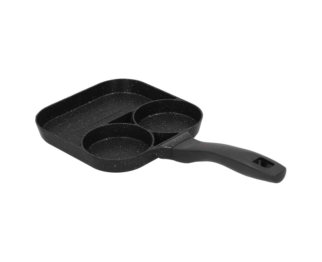 3-in-1 Non-Stick Egg Frying Pan, Fried Egg, Steak & Sausage Cooker