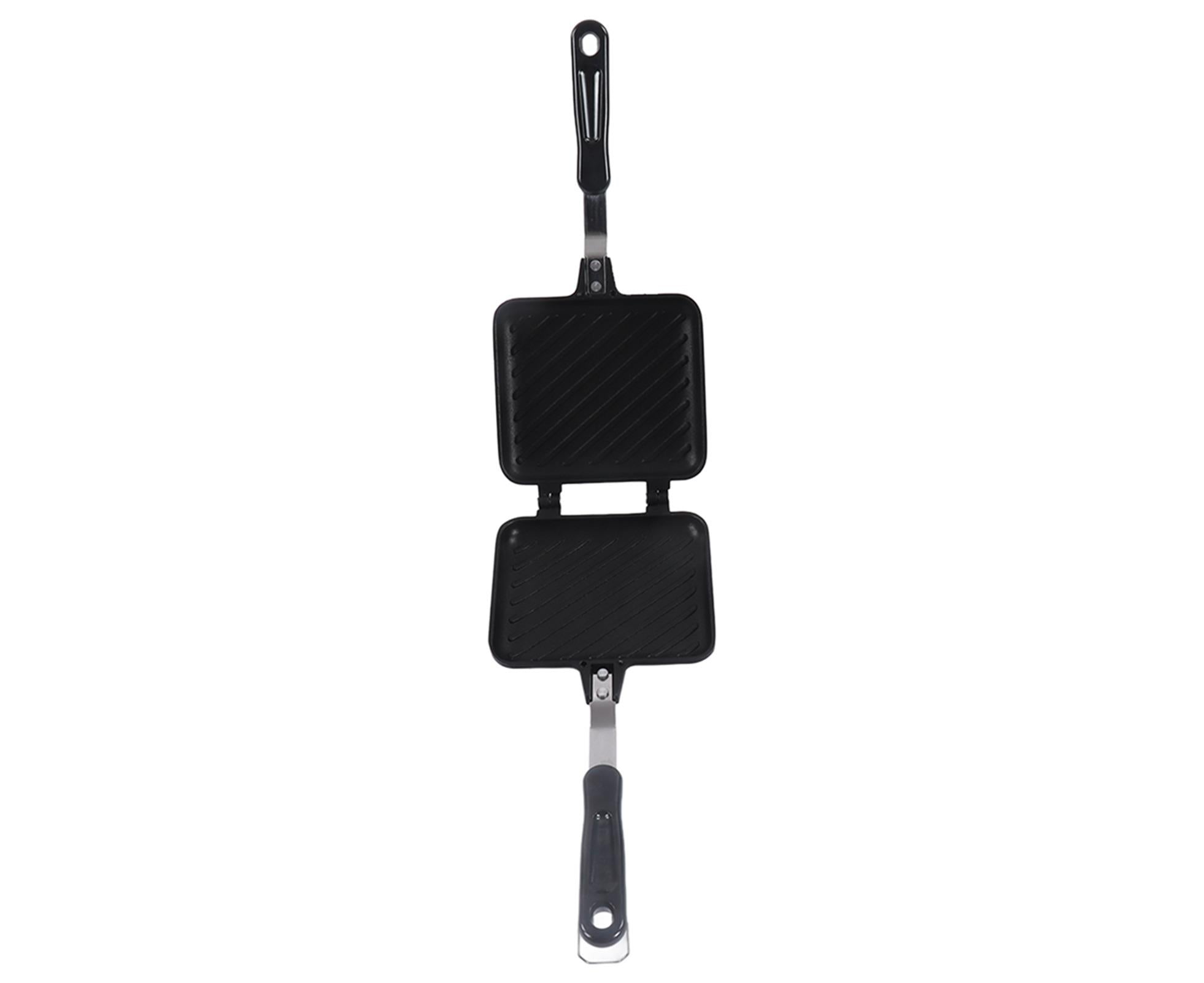 Sandwich Pan, Double-Sided Non-Stick Breakfast Frying Pan, Flat Bottom Panini Maker