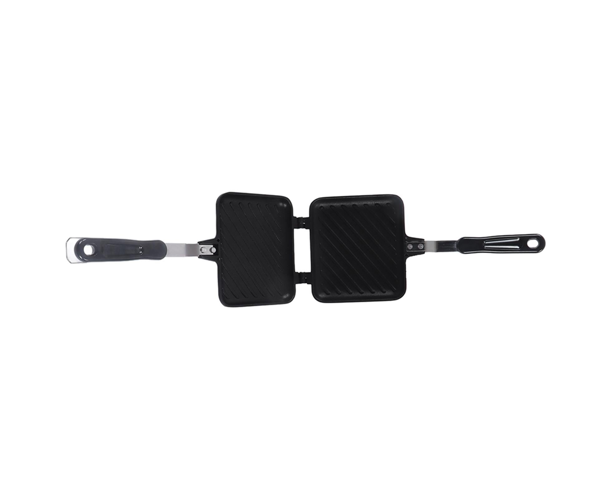 Sandwich Pan, Double-Sided Non-Stick Breakfast Frying Pan, Flat Bottom Panini Maker