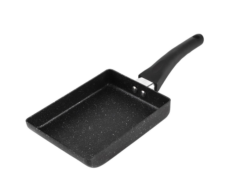 Tamagoyaki Rectangular Non-Stick Saucepan, Black Plastic Handle Omelet Frying Pan - Flavour Fushion Cooking Shop