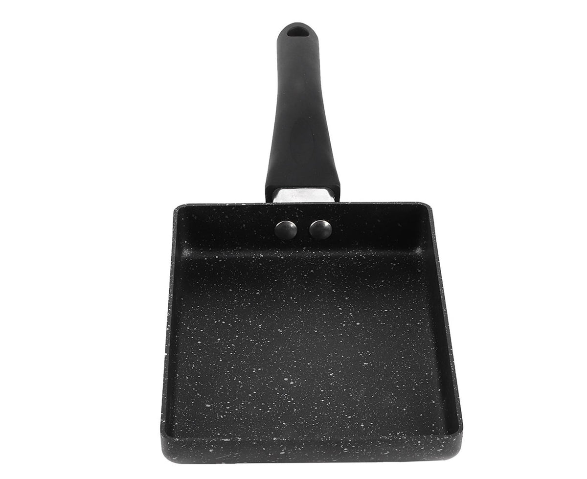 Tamagoyaki Rectangular Non-Stick Saucepan, Black Plastic Handle Omelet Frying Pan - Flavour Fushion Cooking Shop