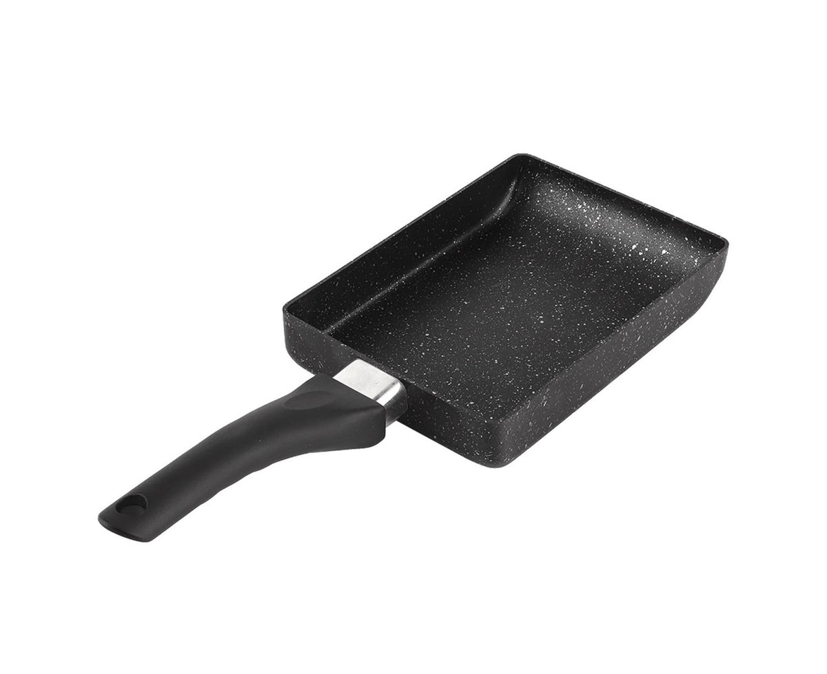 Tamagoyaki Rectangular Non-Stick Saucepan, Black Plastic Handle Omelet Frying Pan - Flavour Fushion Cooking Shop