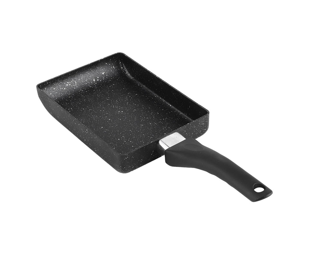 Tamagoyaki Rectangular Non-Stick Saucepan, Black Plastic Handle Omelet Frying Pan - Flavour Fushion Cooking Shop
