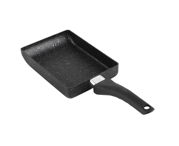 Tamagoyaki Rectangular Non-Stick Saucepan, Black Plastic Handle Omelet Frying Pan - Flavour Fushion Cooking Shop