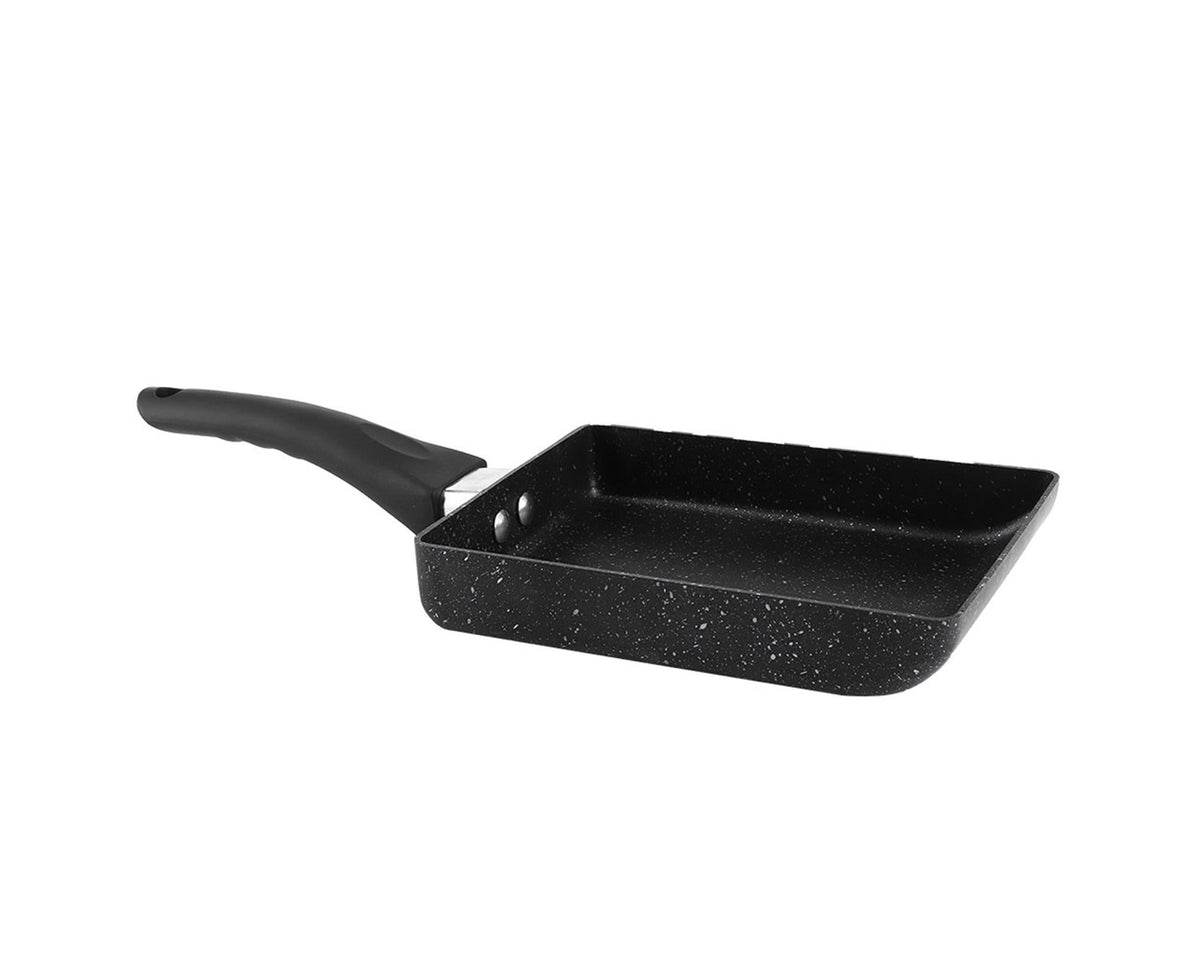 Tamagoyaki Rectangular Non-Stick Saucepan, Black Plastic Handle Omelet Frying Pan - Flavour Fushion Cooking Shop