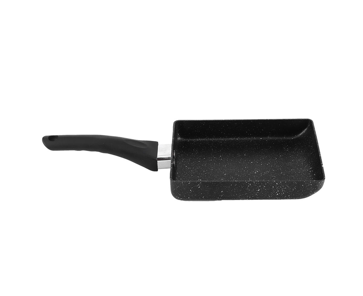 Tamagoyaki Rectangular Non-Stick Saucepan, Black Plastic Handle Omelet Frying Pan - Flavour Fushion Cooking Shop