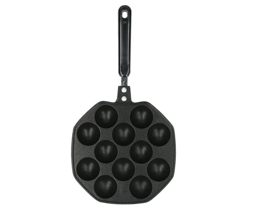 12-Cavity Aluminum Takoyaki Pan, Octopus Balls Egg Puffs Baking Pan, Home Cooking Tool