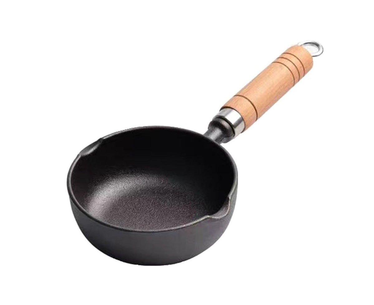 Cast Iron Pot, Even Heating Multifunctional Non-Stick Stir Fry Pan, 11 x 4cm - Flavour Fushion Cooking Shop