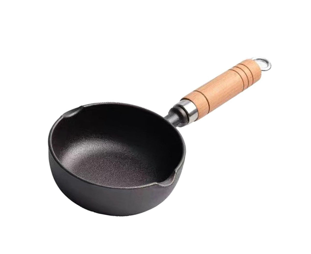 Cast Iron Pot, Even Heating Multifunctional Non-Stick Stir Fry Pan, 11 x 4cm - Flavour Fushion Cooking Shop