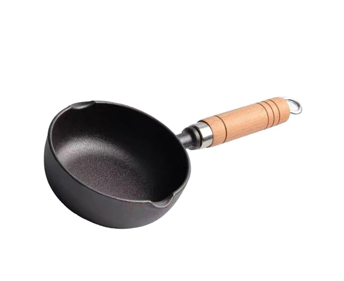 Cast Iron Pot, Even Heating Multifunctional Non-Stick Stir Fry Pan, 11 x 4cm - Flavour Fushion Cooking Shop