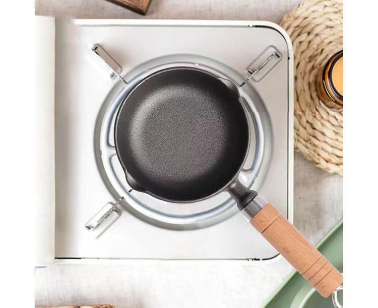 Cast Iron Pot, Even Heating Multifunctional Non-Stick Stir Fry Pan, 11 x 4cm - Flavour Fushion Cooking Shop