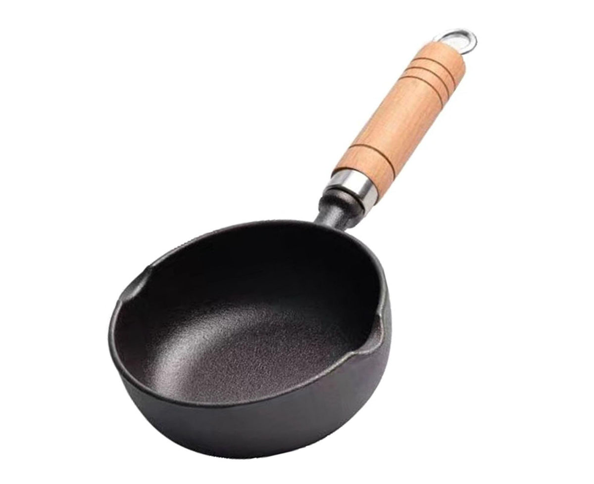 Cast Iron Pot, Even Heating Multifunctional Non-Stick Stir Fry Pan, 11 x 4cm - Flavour Fushion Cooking Shop