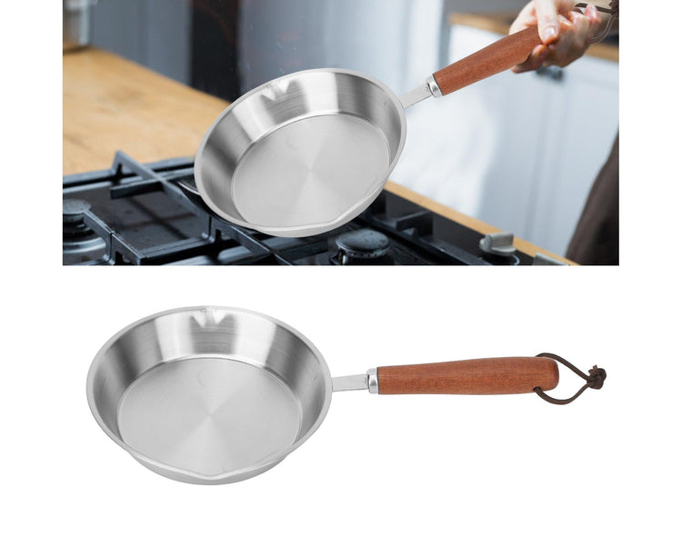 Stainless Steel Frying Pan, Non-Stick Egg Fryer for Household & Restaurant, 6.3 Inch - Flavour Fushion Cooking Shop