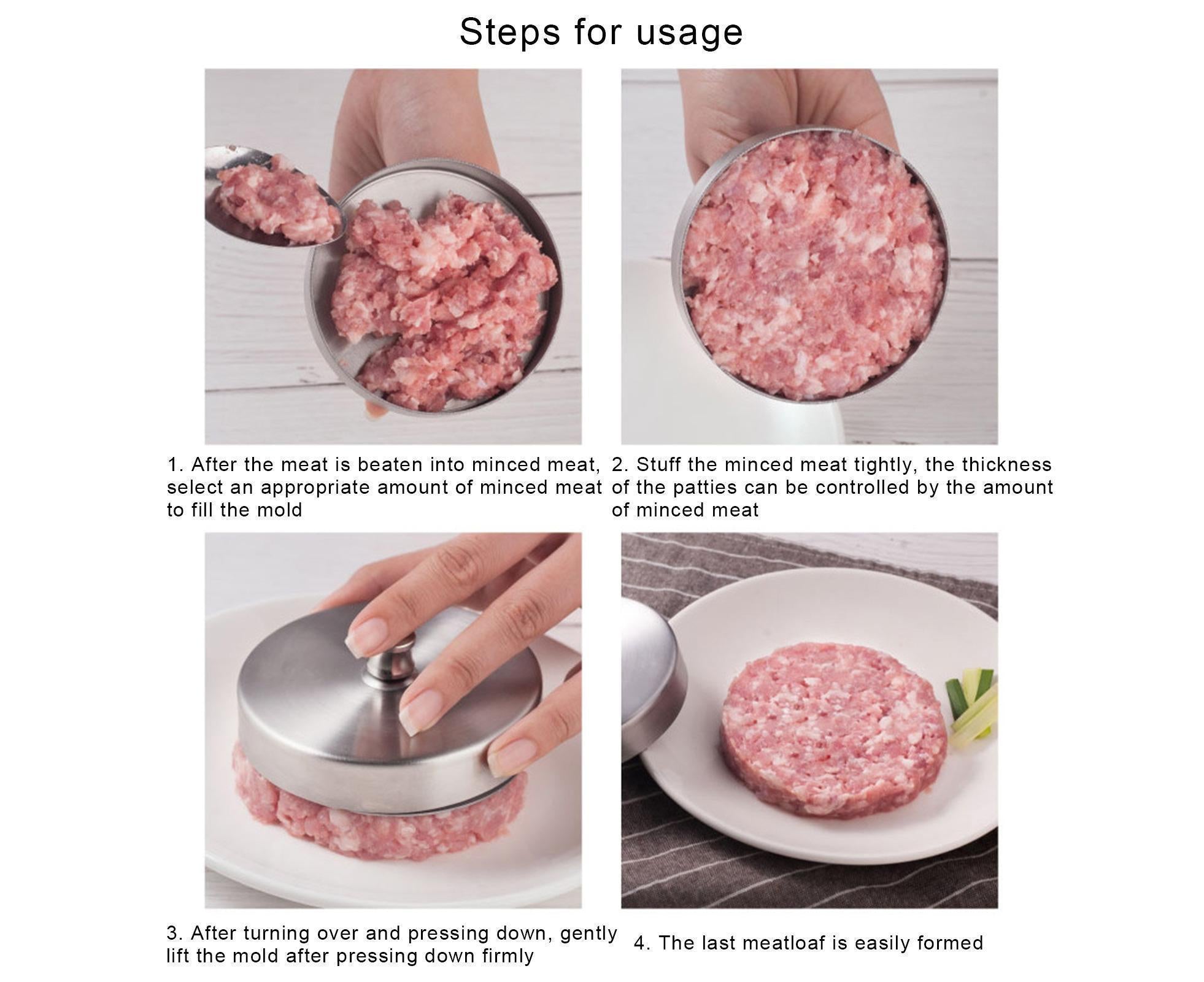 Hamburger Patty Maker Simple Operation Stainless Steel-Stainless Steel