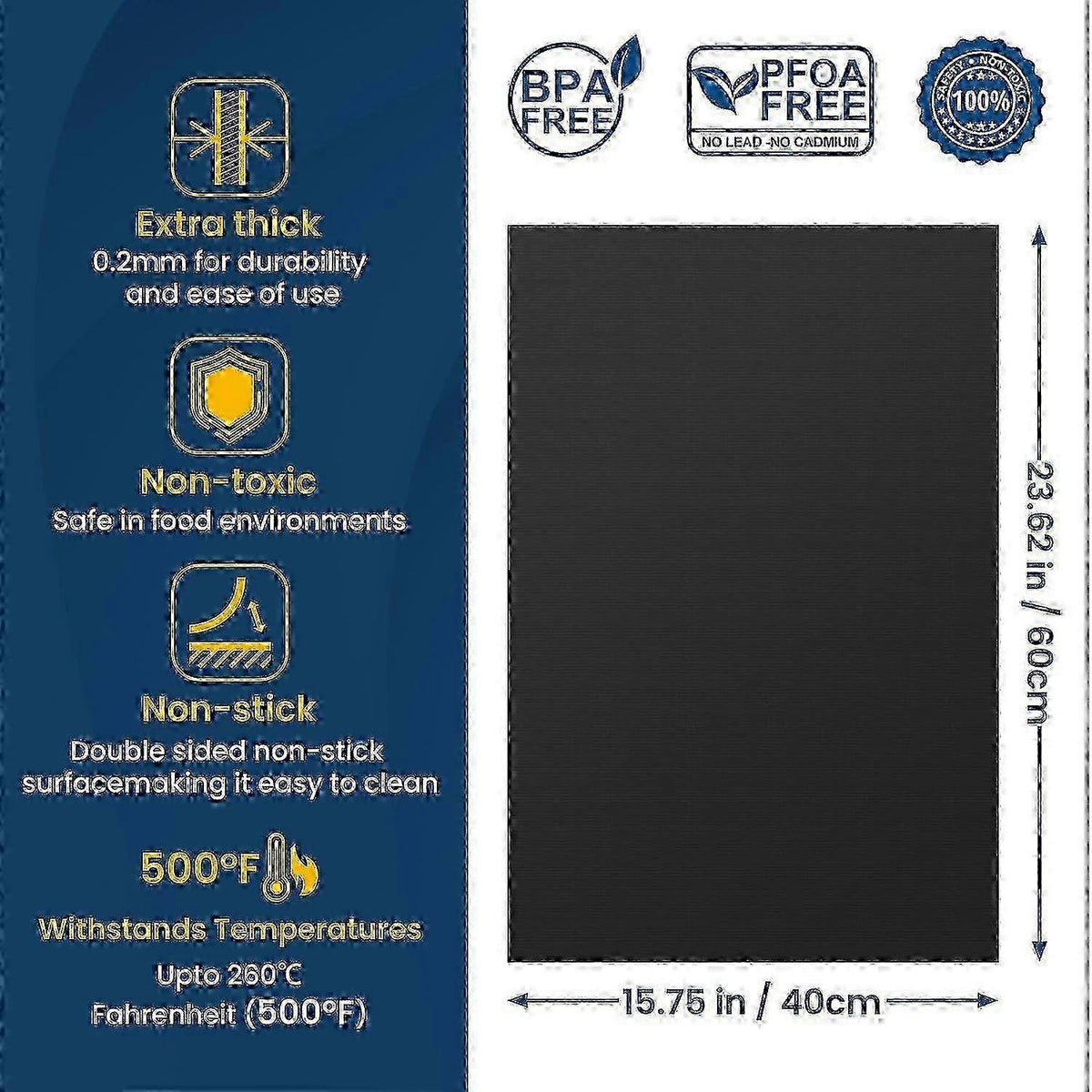 2-Pack Heavy-Duty Oven Mat - Reusable Teflon Stovetop & Grill Protector - Flavour Fushion Cooking Shop