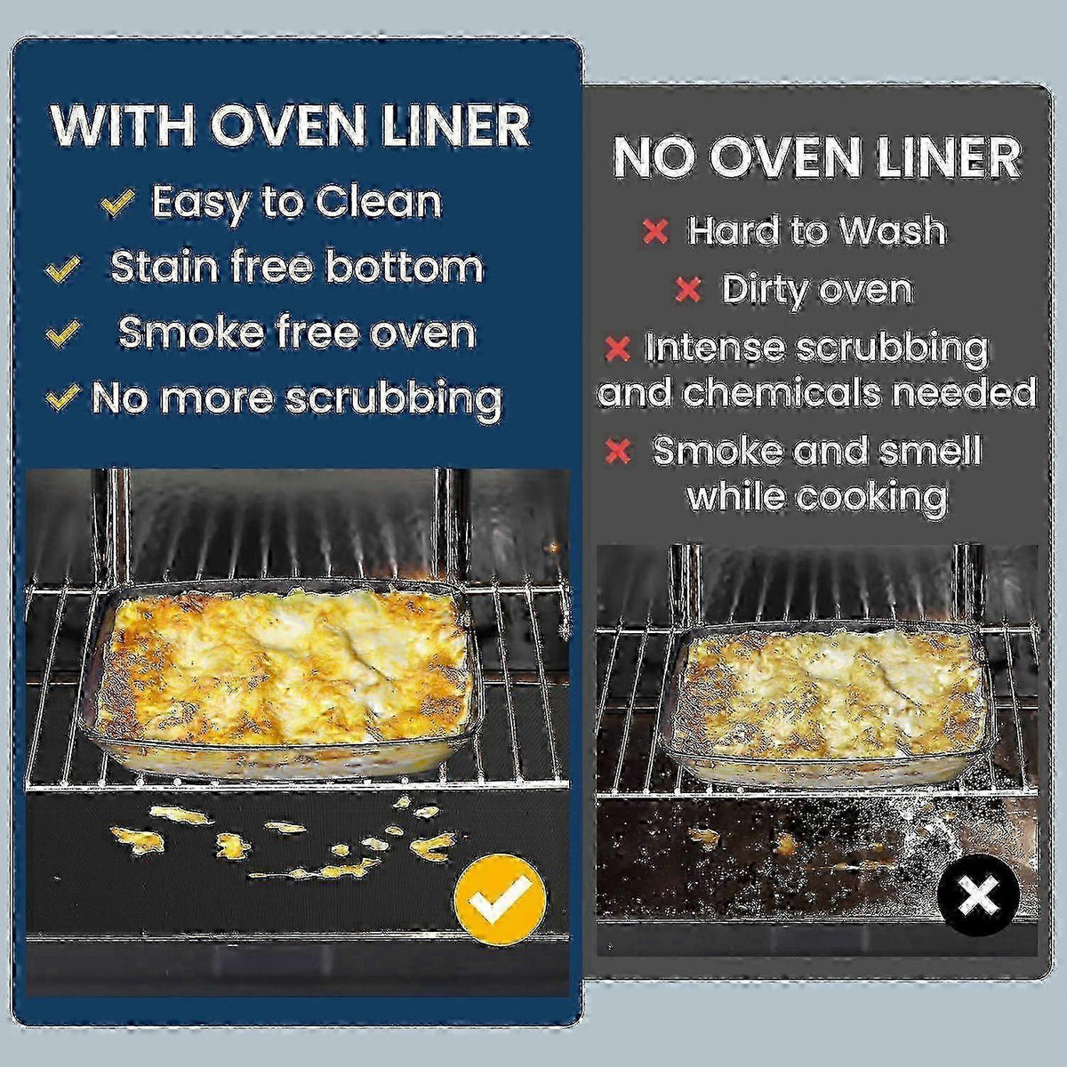 2-Pack Heavy-Duty Oven Mat - Reusable Teflon Stovetop & Grill Protector - Flavour Fushion Cooking Shop