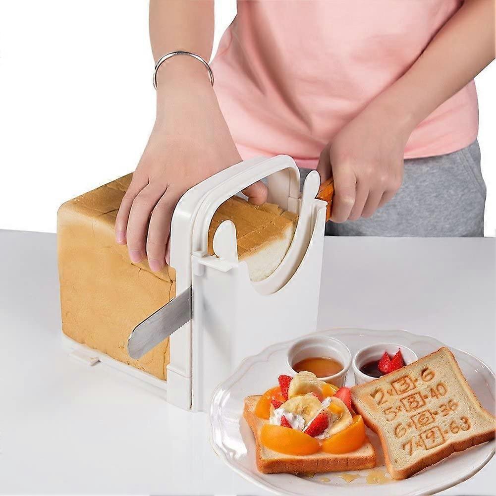 Adjustable Bread Slicer - Foldable Loaf & Toast Cutter