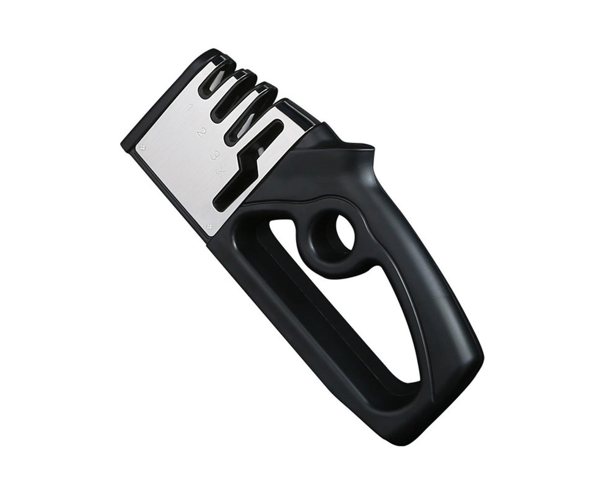 Cutter Sharpener Stainless Steel Whetstone-Black - Flavour Fushion Cooking Shop