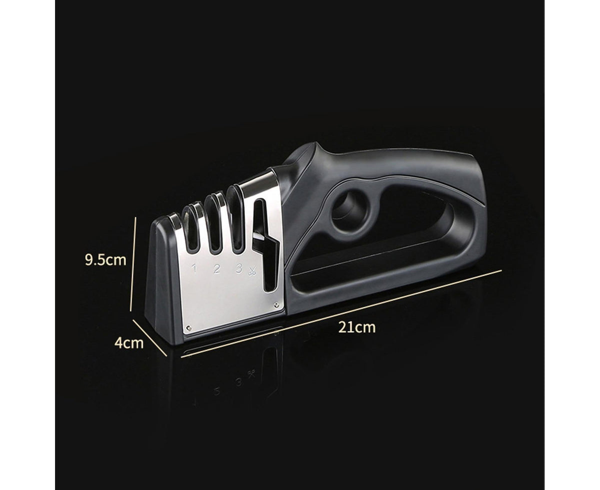 Cutter Sharpener Stainless Steel Whetstone-Black - Flavour Fushion Cooking Shop