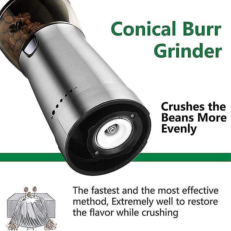 Electric Coffee Grinder - USB Rechargeable Portable Bean Mill for Home Use