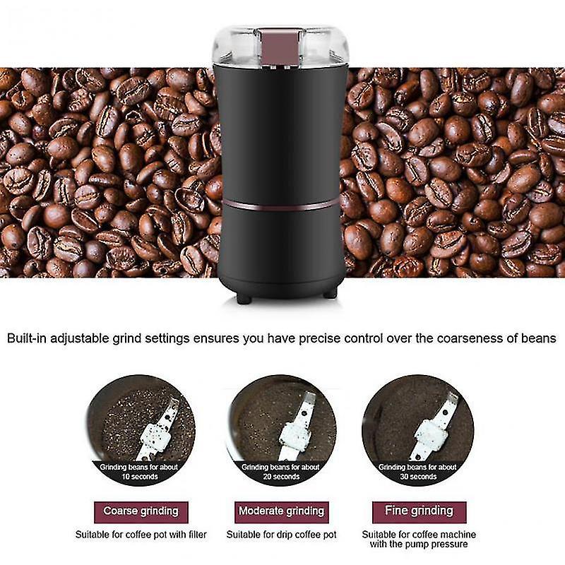 400W Electric Coffee Grinder - Stainless Steel Bean & Spice Mill